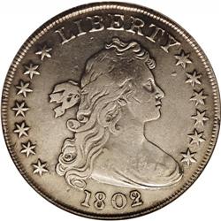 1802/1 S$1 Wide Date--Cleaned--ANACS. VF30 Details. B-