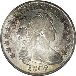 1802/1 S$1 Wide Date XF45 ANACS. B-2, BB-233, R.4. The