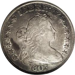 1803 S$1 Small 3 XF45 NGC. B-4, BB-254, R.3. On this s