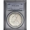 Image 1 : 1842 S$1 AU58 PCGS. A brilliant and moderately proofli