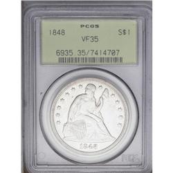 1848 S$1 VF35 PCGS.From The Steve Glenn Collection.