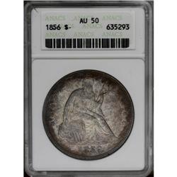 1856 S$1 AU50 ANACS.From The Steve Glenn Collection.