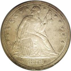 1859-S S$1 AU58 PCGS. A wonderful example of this issu