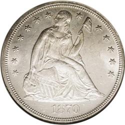 1870 S$1 MS62 NGC. While the 1870 dollar is relatively