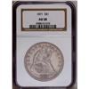 Image 1 : 1871 $1 AU58 NGC. Satin luster is essentially complete
