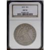 Image 1 : 1872 S$1 AU53 NGC. Deep dove-gray and tan-brown toning