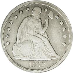 1873-CC S$1 F15 PCGS.From The Steve Glenn Collection.