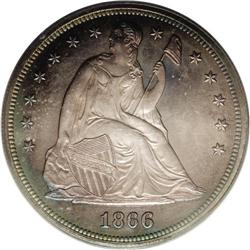 1866 S$1 Motto PR66 Cameo PCGS. The Mint struck 725 pr