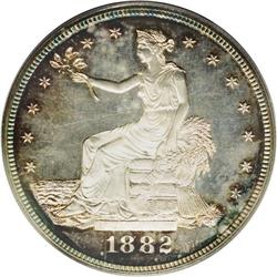 1882 T$1 PR64 PCGS. A significant amount of contrast b