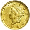 Image 1 : 1851-D G$1 MS62 NGC. Variety 3-E. A later die state wi