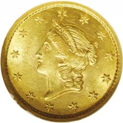 1852-O G$1 MS63 NGC. The ''52-O is the rarest Type One