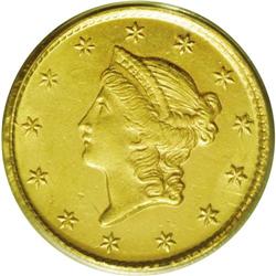 1854-D G$1 MS62 PCGS. Any above-average strike for thi