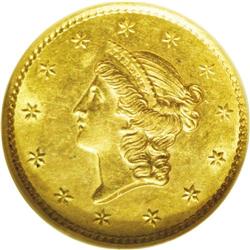 1854-S G$1 MS62 NGC. This is a well struck coin with b