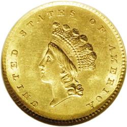 1854 G$1 Type Two MS62 NGC. One of the most popular of