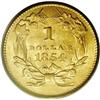 Image 2 : 1854 G$1 Type Two MS62 PCGS. Both the gold dollar and