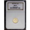 Image 3 : 1854 G$1 Type Two MS62 NGC. First year of a three-year