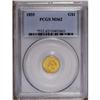 Image 3 : 1855 G$1 MS62 PCGS. Overall bold in striking detail, t