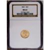 Image 1 : 1861 G$1 MS63 NGC. Pleasing apricot-gold surfaces yiel