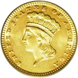 1871 G$1 MS64 PCGS. A Philadelphia Mint rarity, one of