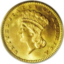 1889 G$1 MS66 PCGS. Pleasingly produced, with lovely p