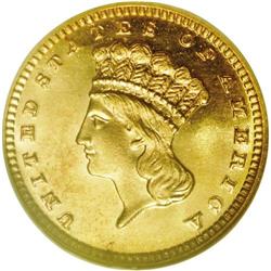 1889 G$1 MS67 Prooflike NGC. Widely saved as the final