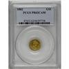 Image 3 : 1882 G$1 PR62 Cameo PCGS. Even though 125 proofs were