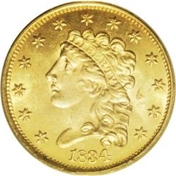 1834 $2 1/2 Classic MS64 PCGS. McCloskey-A, Breen-6140