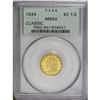 Image 3 : 1834 $2 1/2 Classic MS64 PCGS. McCloskey-A, Breen-6140