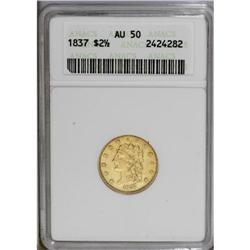 1837 $2 1/2 AU50 ANACS. McCloskey-B, R.3. The centers