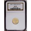 Image 3 : 1843-C $2 1/2 Large Date, Plain 4 AU55 NGC. Variety 5-