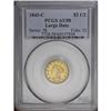 Image 3 : 1843-C $2 1/2 Large Date, Plain 4 AU58 PCGS. Variety 5