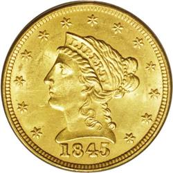 1845 $2 1/2 MS64 PCGS. The 1845 is a reasonably availa