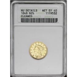 1848 $2 1/2 --Cleaned--ANACS. AU Details, Net XF40. A g