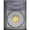 Image 3 : 1851-O $2 1/2 MS64 PCGS. Doubled Date. The date was fi