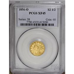 1856-O $2 1/2 XF45 PCGS. A charming lemon-gold represe
