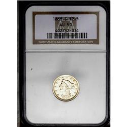 1868-S $2 1/2 AU50 NGC.From The Steve Glenn Collection