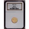 Image 1 : 1876 $2 1/2 AU53 NGC. This is a scarce (and perhaps un
