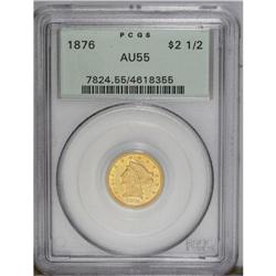 1876 $2 1/2 AU55 PCGS.From The Steve Glenn Collection.