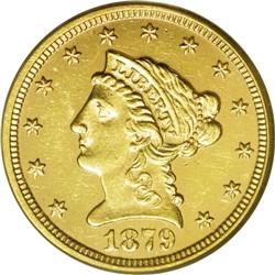 1879-S $2 1/2 MS61 PCGS. Only 43,500 pieces were struc