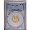 Image 1 : 1897 $2 1/2 MS64 PCGS. Pleasing satiny apricot-gold su