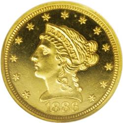 1886 $2 1/2 PR65 Cameo NGC. Only 88 proofs were struck No lot. [BR][BR]Important notice: