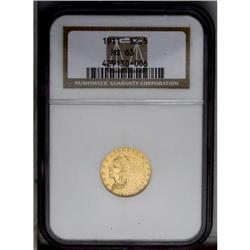 1911 $2 1/2 MS63 NGC. Lustrous and very bright with pl