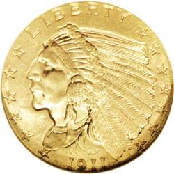 1911 $2 1/2 MS64 NGC. An attractive, deep golden piece
