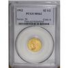 1912 $2 1/2 MS62 PCGS. Bright peach-gold surfaces disp