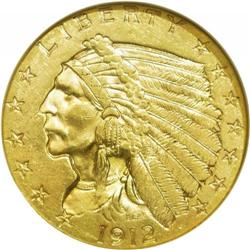 1912 $2 1/2 MS63 NGC. A couple of light abrasions in t