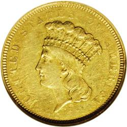 1854-O $3 AU50 NGC. While not one of the more highly r