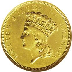 1854-O $3 --Repaired--ANACS. MS60 Details. A highly pol