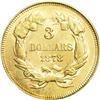 Image 2 : 1878 $3 MS62 PCGS. Beautiful copper-gold color, with s