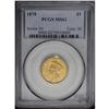 Image 3 : 1878 $3 MS62 PCGS. Beautiful copper-gold color, with s