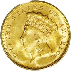 1878 $3 MS64 PCGS. The 1878 is the most common three d